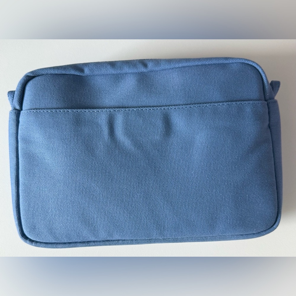 Levenger Blue Canvas Organizer Pouch |Travel Multi Pocket Zippered Bag NWT - Picture 5 of 6
